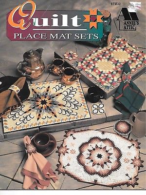 Annie's Attic #87M32 Quilt Place Mat Sets Plastic Canvas Patterns