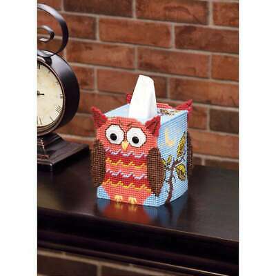 Owl Tissue Box Plastic Canvas Kit 5