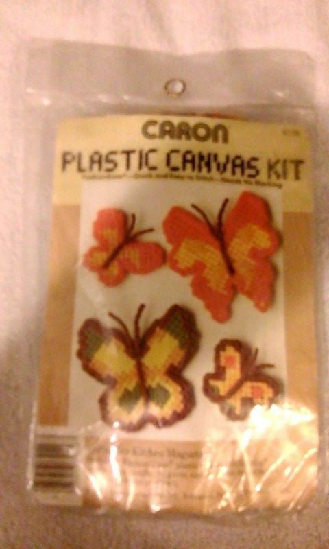 CARON Butterflies Kitchen Magnets canvas stitch kit NEW still sealed