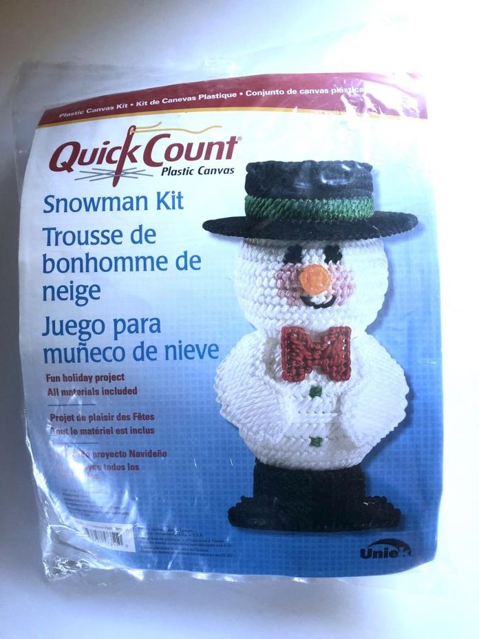 Quick Count Plastic Canvas Snowman Kit 3057351 yarn needlecraft 7.5