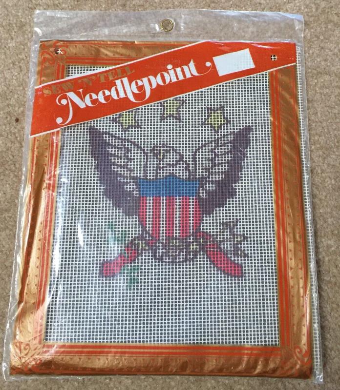 AMERICAN EAGLE New Vintage Unopened Needlepoint Plastic Canvas Kit Sew'N'Tell