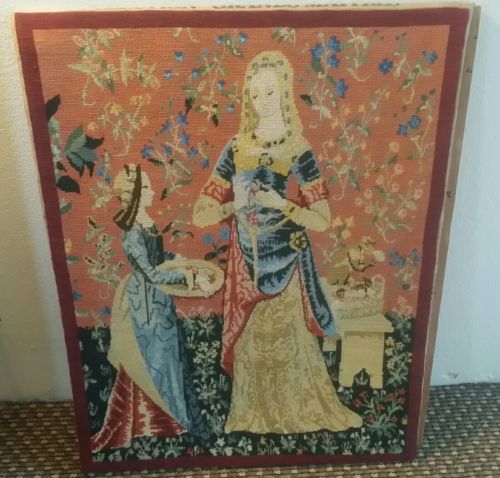 L'ODORAT DAME LA LICORNE COMPLETED NEEDLEPOINT CANVAS MARGOT 34