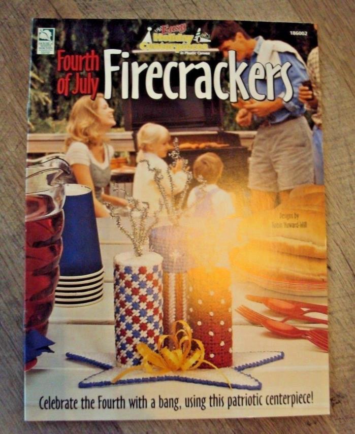 HWB Plastic Canvas Easy Holiday Centerpieces Fourth of July Firecrackers  186002