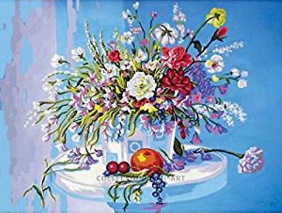Needlepoint Tapestry Painted Canvas Gobelin - Flowers. 16