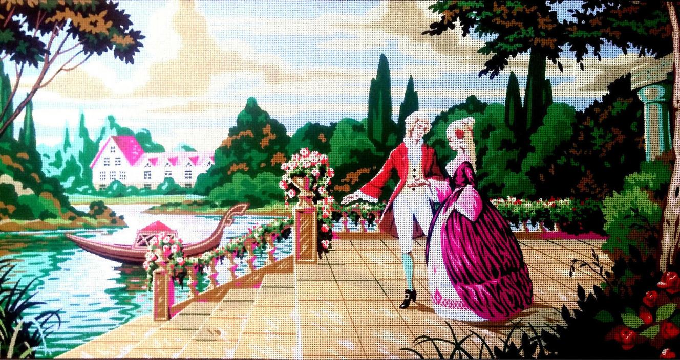 Needlepoint tapestry painted canvas - Promenade. (24