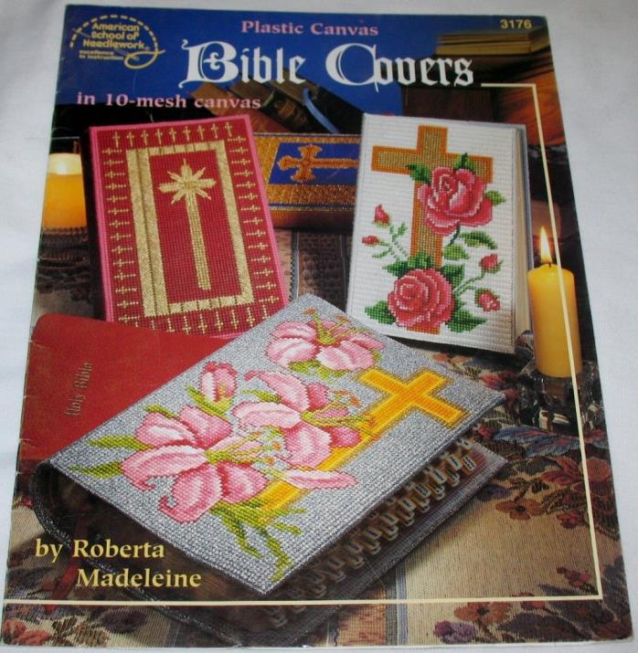 Plastic Canvas Bible Covers Booklet Patterns Roberta Madeline 7 Designs 1996