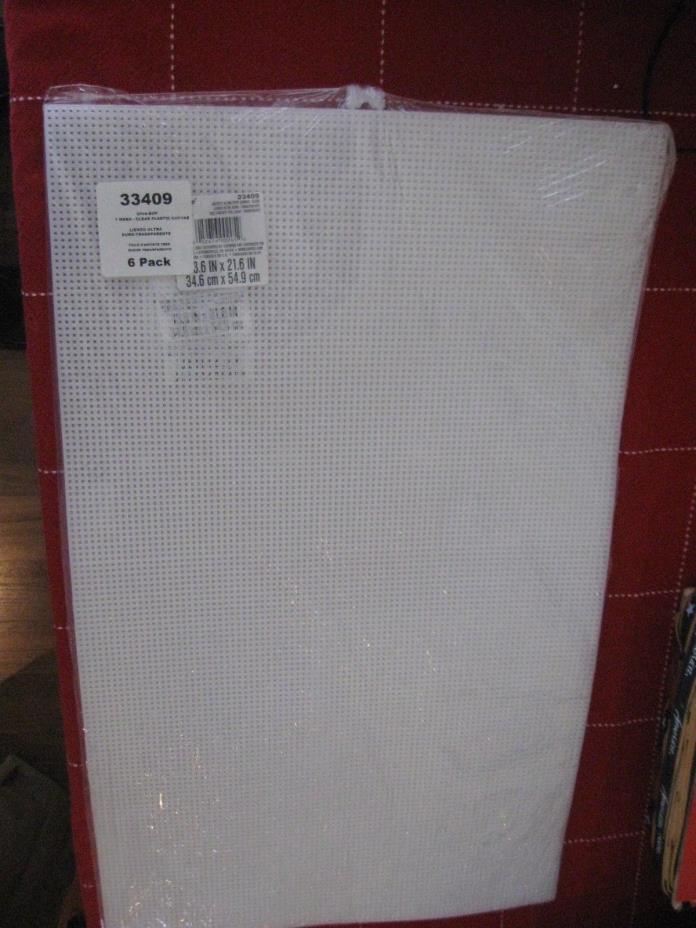 Darice #7 Mesh Plastic Canvas Ultra Stiff Clear 13.6 x 22-1/2  (6-Pack)  33409