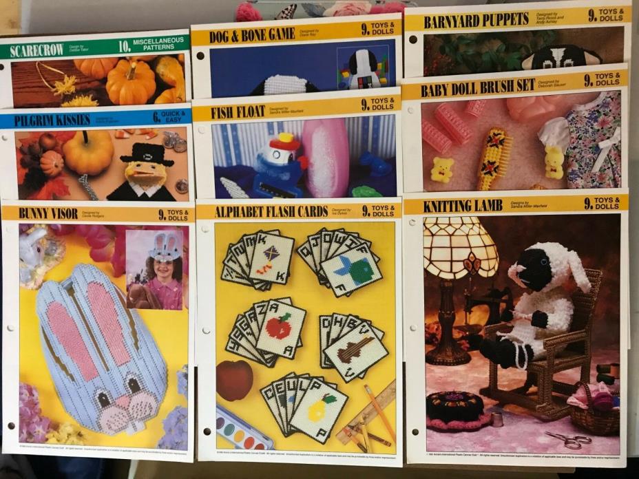 Annies Attic Club Plastic Canvas Patterns Kids Toys/Games/Bath Toys/Flash Cards