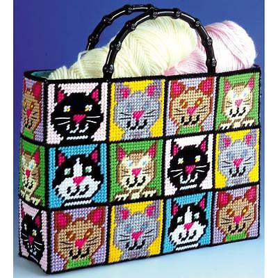 Plastic Canvas Kit CAT TOTE BAG Made in USA!
