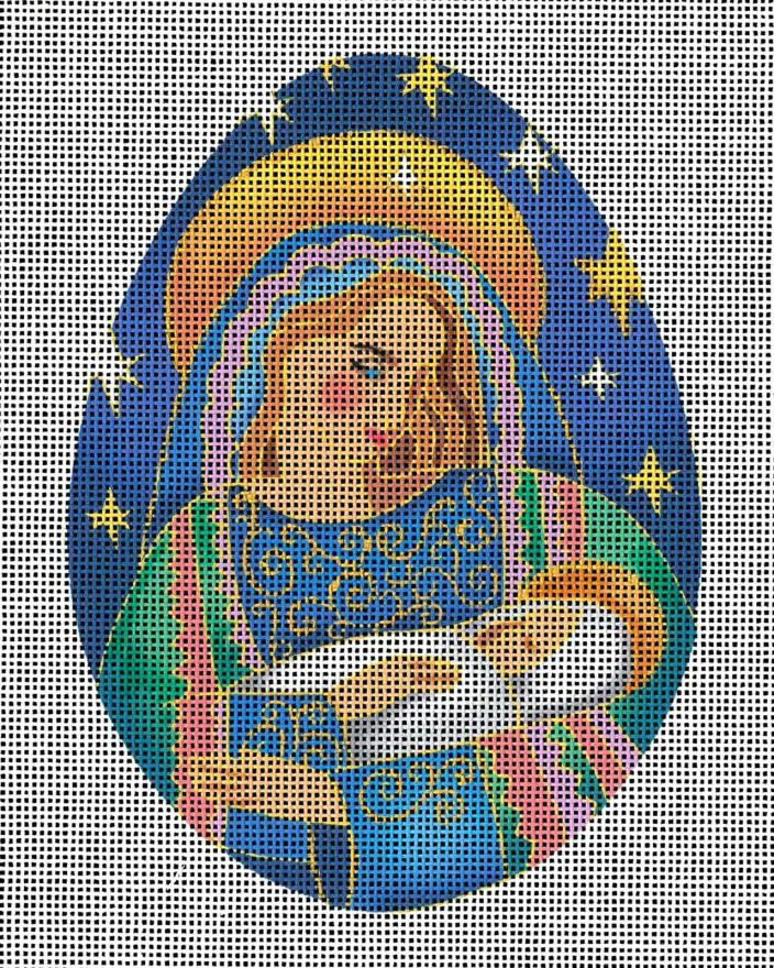 HP Needlepoint Canvas:  Madonna Easter Egg