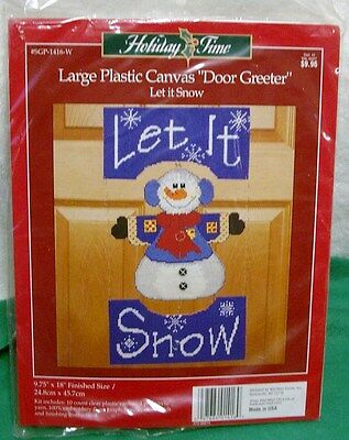 Holiday Time Snowman Door Greeter Plastic Canvas Kit