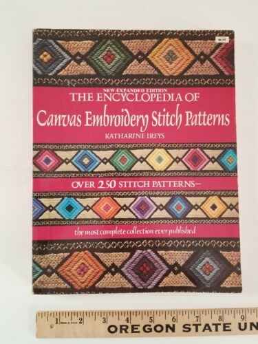USED The Encyclopedia of Canvas Embroidery Stitch Patterns NEEDLEPOINT STITCHES
