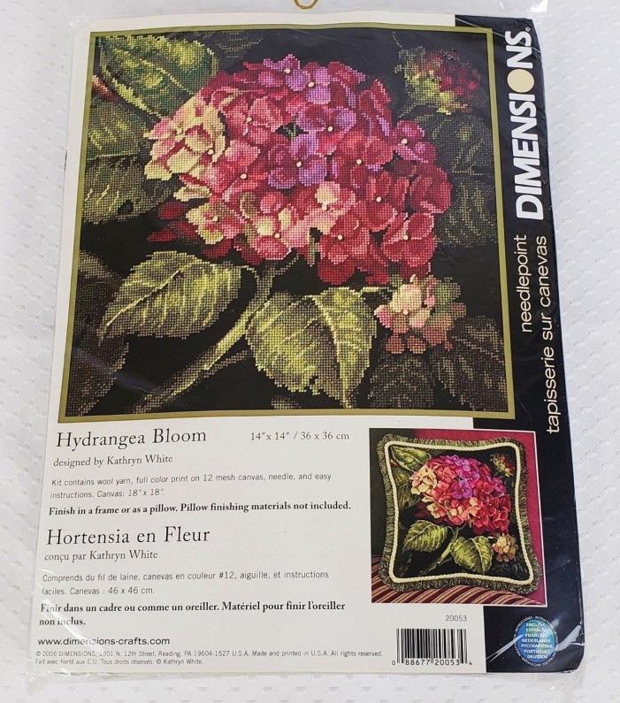 Dimensions Hydrangea Bloom Needlepoint Kit  NEW 20053