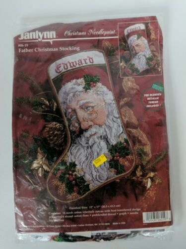 NOS New Sealed Janlynn #06-19 Father Christmas Stocking Needlepoint Kit NIP