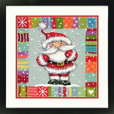Needlepoint Kit ~ Dimensions Patterned Santa Claus Christmas Picture #71-09157