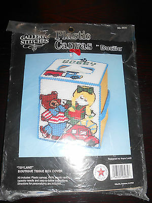 Bucilla 6935 Toyland Plastic Canvas Boutique Tissue Box cover personalize