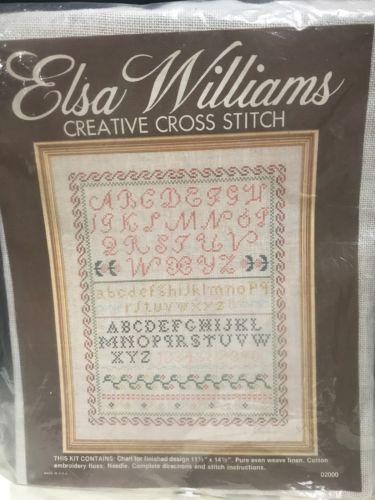 Elsa Williams Creative Cross Stitch Alphabet Sampler Kit 02000