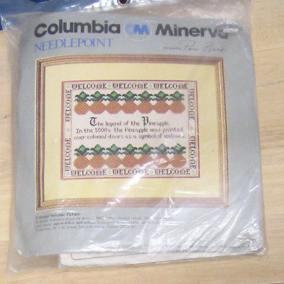 Columbia Minerva Needlepoint Kit 2101 Colonial Welcome Legend of the Pineapple