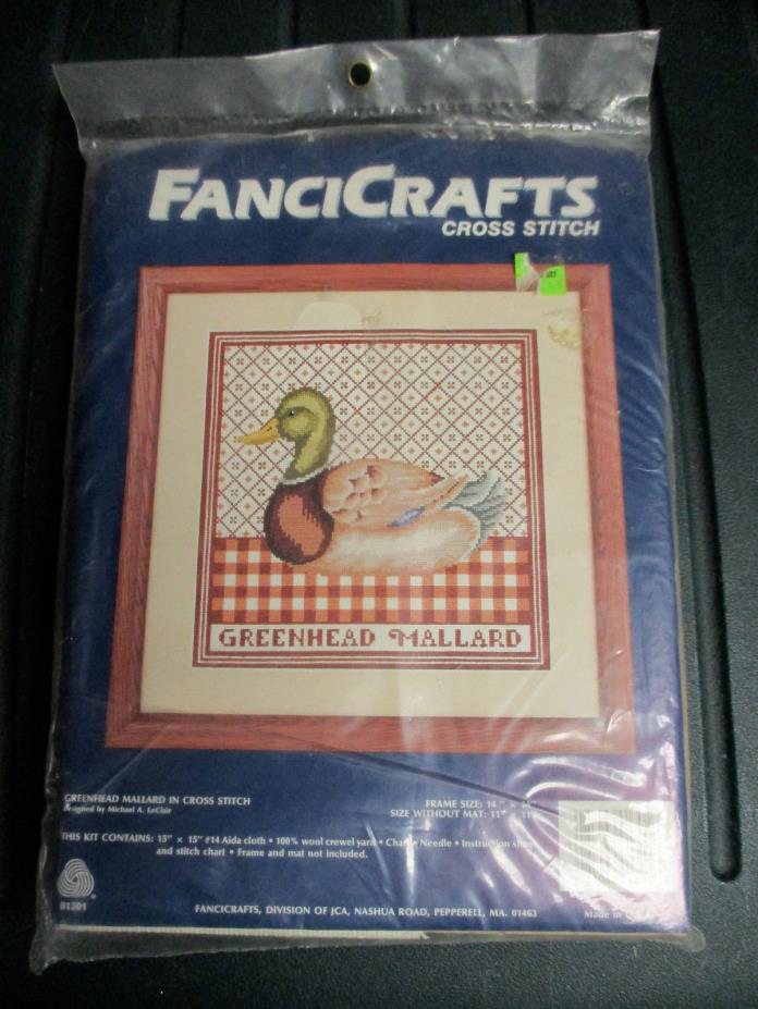 Fancicrafts Cross Stitch Kit Greenhead Mallard 11