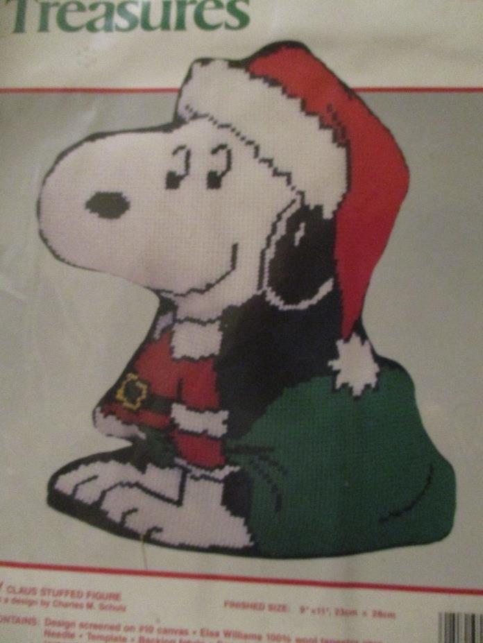 Needle Treasures Snoopy Claus Peanuts Needlepoint Figure Doll Kit 06854 JCA Xmas