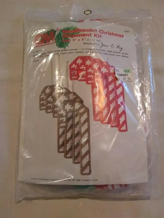 Columbia Minerva Needlepoint Christmas Ornament Kit - Makes 8 Candy Canes