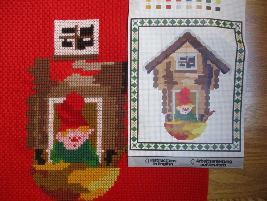 Vintage Gunnar P Norway Needlepoint Tapestry Kits with Wool-Clock