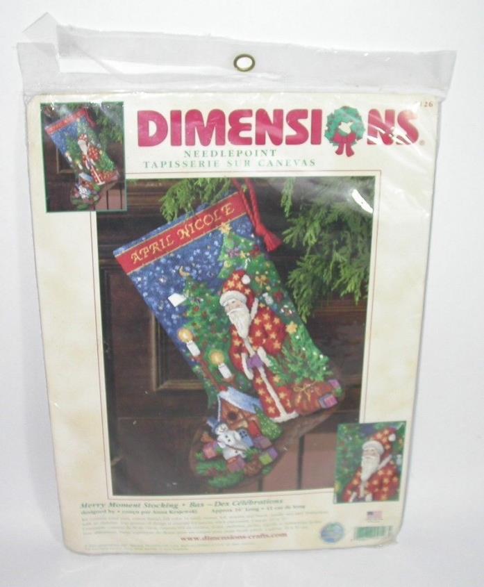 Dimensions Merry Moment Anna Krajewski #9126 Christmas Stocking Kit New Unopened