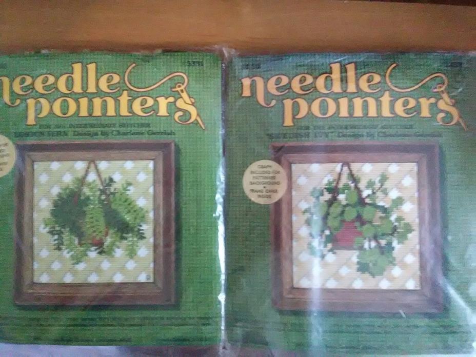 Lot of 2 Sunset  Needle Pointers Needlepoint kits 