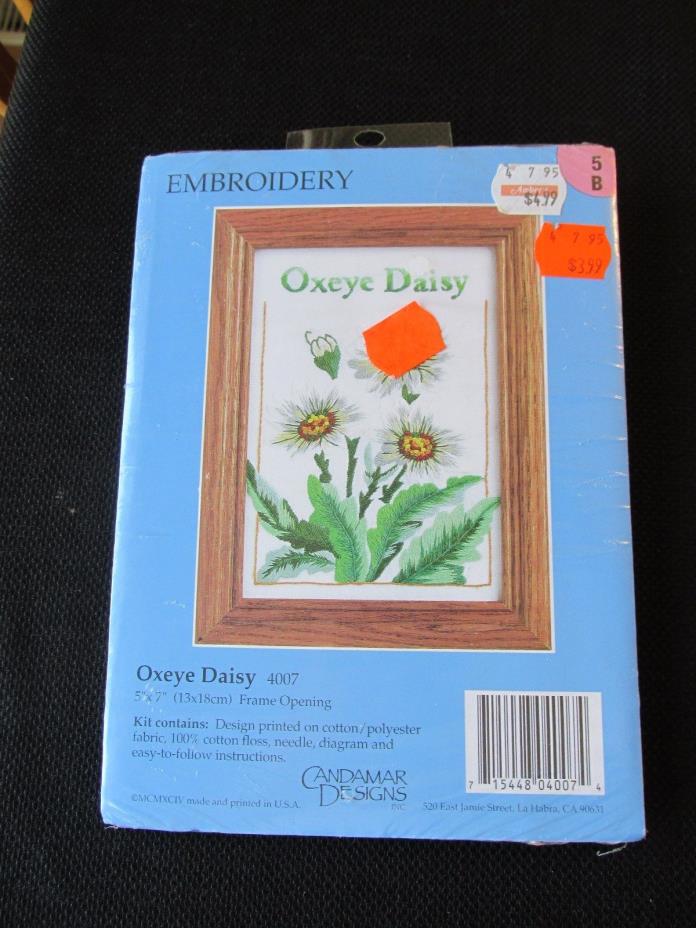 Oxeye Daisy 4007 Embroidery kit, new by Candamar Designs Flowers 5 