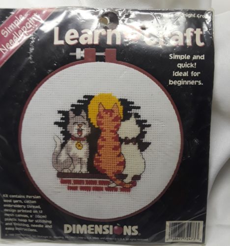 New 1998 DIMENSIONS MIDNIGHT CROON SIMPLE NEEDLEPOINT 