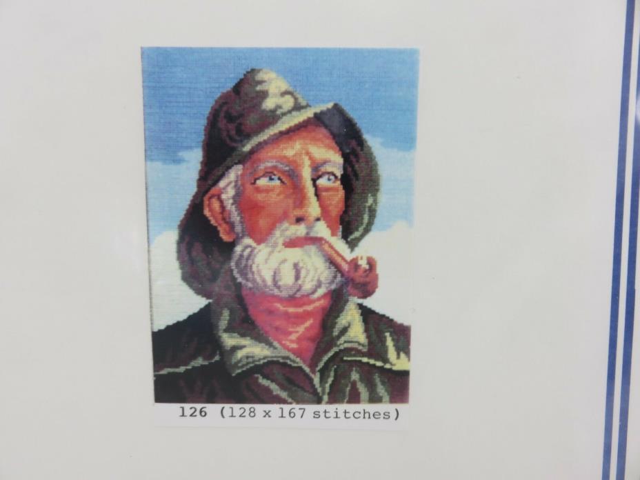 Babs Petit Point & Needlepoint Chart #126 THE OLD FISHERMAN Pattern NEW