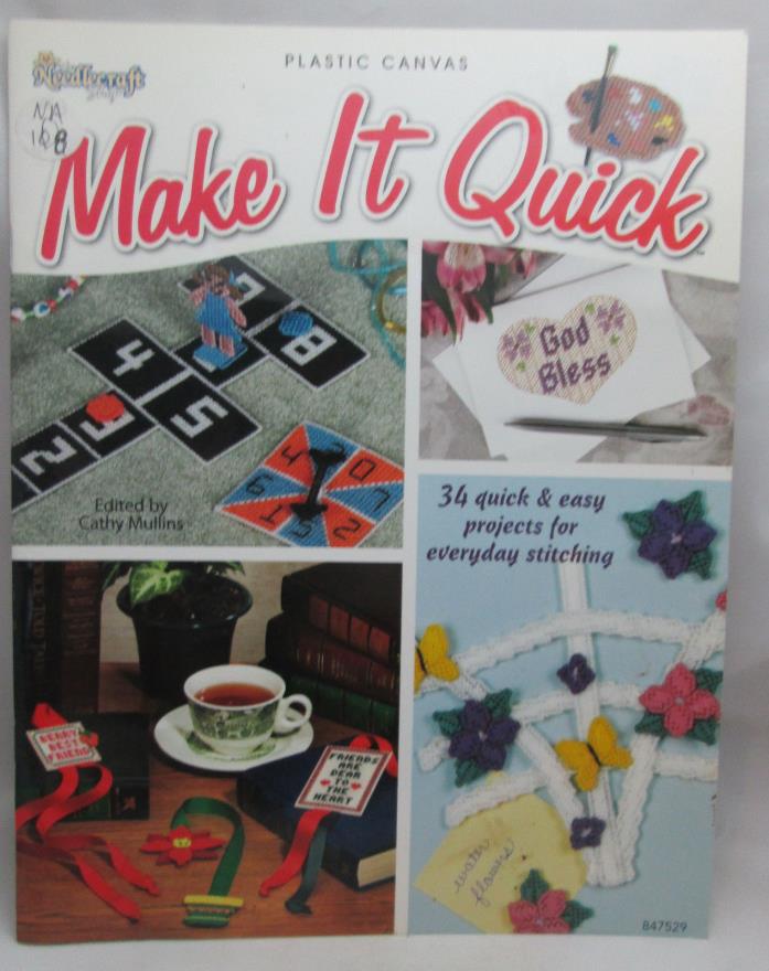 Make It Quick 34 Plastic Canvas Patterns Easy Bookmarks Coasters
