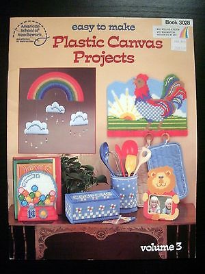 Plastic Canvas Projects American School of Needlework Pattern Vintage 3028 vol 3