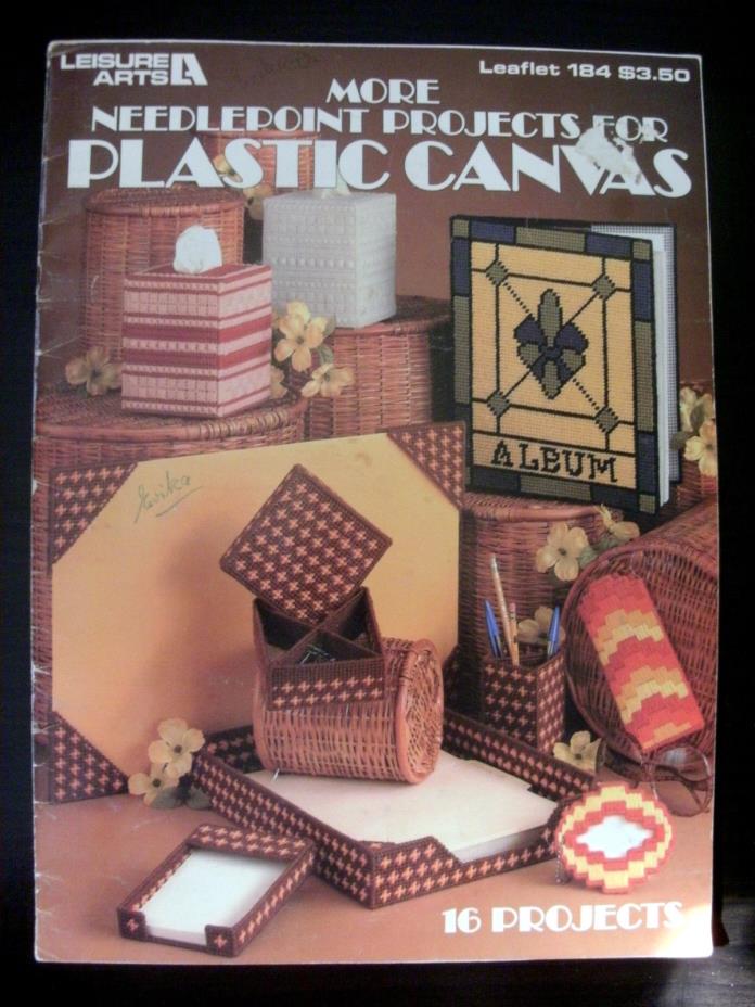 More Needlepoint Projects for Plastic Canvas Leisure Arts #184 Vintage Book