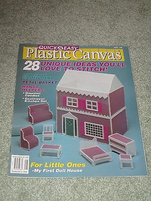 QUICK & EASY PLASTIC CANVAS MAGAZINE No. 29 MY FIRST DOLL HOUSE Apr/May 94 RARE