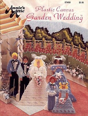 ANNIE'S ATTIC PLASTIC CANVAS - GARDEN WEDDING 1990 NEW OLD STOCK FREE SHIP