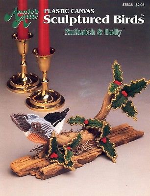 ANNIE'S ATTIC PLASTIC CANVAS - SCULPTURED BIRDS 1992 BOOKLET NOS FREE SHIP