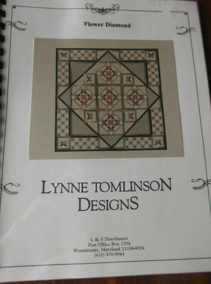 NEEDLE STITCH CHART LYNNE TOMLINSON DESIGNS FLOWER DIAMOND