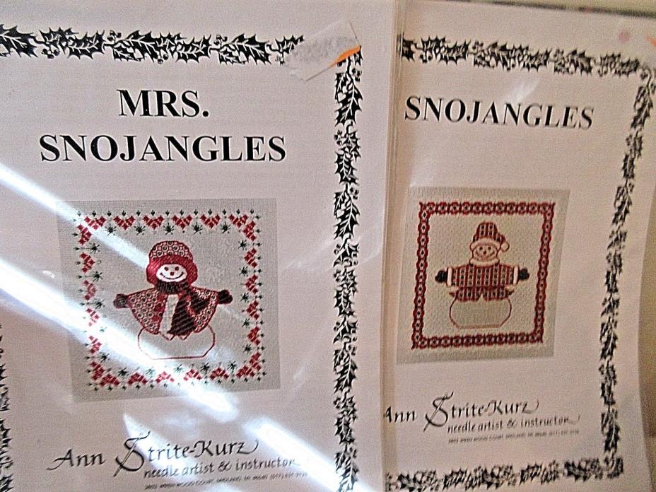 Ann Strite-Kurz SNOJANGLES & MRS SNOJANGLES Needlepoint Pattern