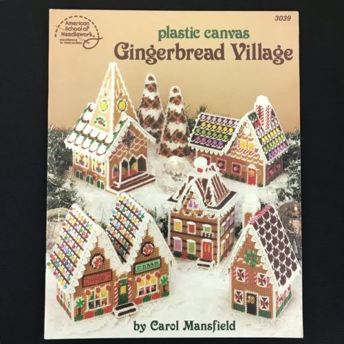 Plastic Canvas Gingerbread Village Candy Christmas American School Of Needlework