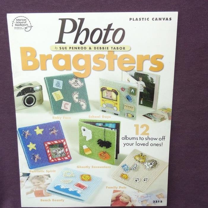 Photo Bragsters  Plastic Canvas 2004 12 Carry Along Albums Beach Patriotic Pets