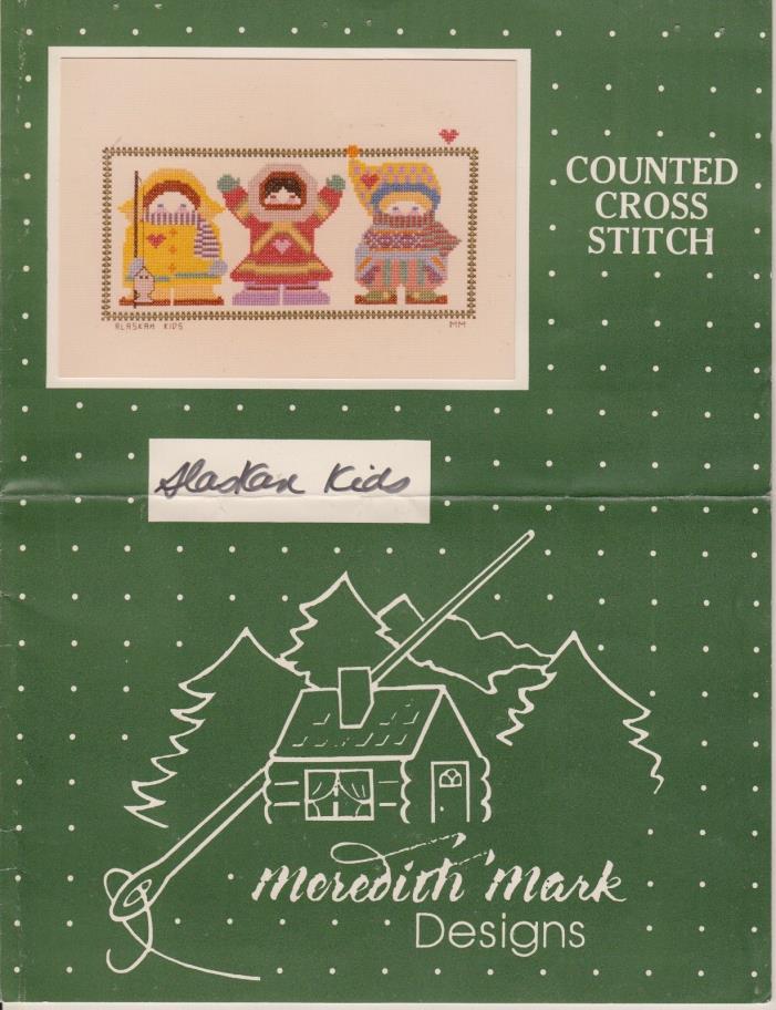 Meredith Mark ALASKAN KIDS Counted Cross Stitch Vintage Kit 1985