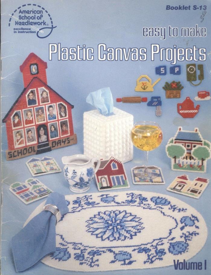 Easy Plastic Canvas Projects Vol I ASN S-13 1981 Fridge Magnet Coaster Placemat