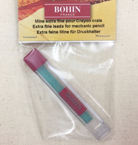 Bohin extra fine Green mechanical pencil refills quilting needlework embroidery