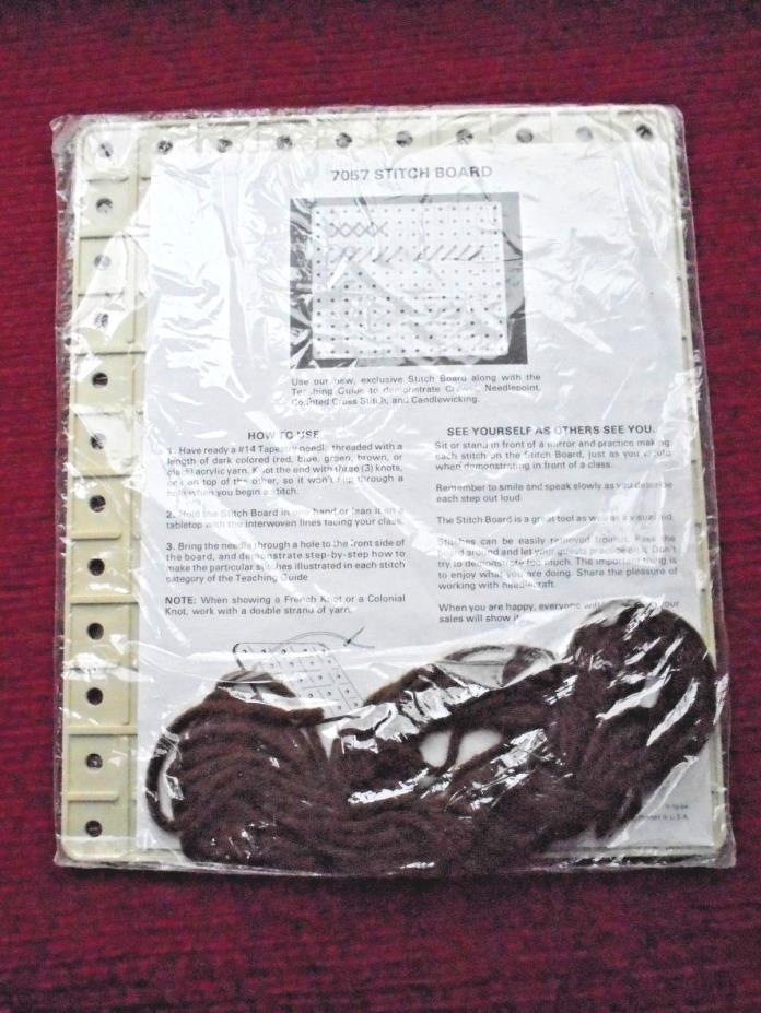 Vintage 1983 Creative Circle Stitch Board for Demonstrations embroider NEW