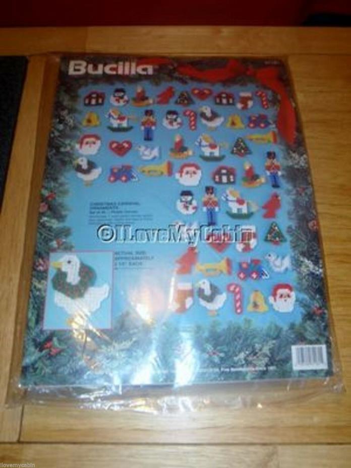 Bucilla Christmas Carnival Ornaments KIT Set of 48 Plastic Canvas 61181 NEW