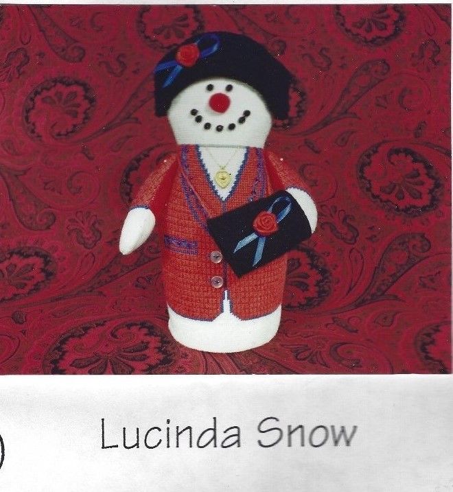 3D KIT NOS SNOW LADY Lucinda Snow 1999 Needle's Notion Needlepoint Canvas Charm