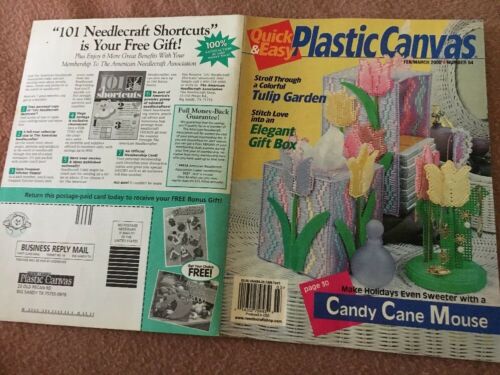 Quick & Easy Plastic Canvas February/March 2000 Number 64 Tulip Candy Cane Mouse