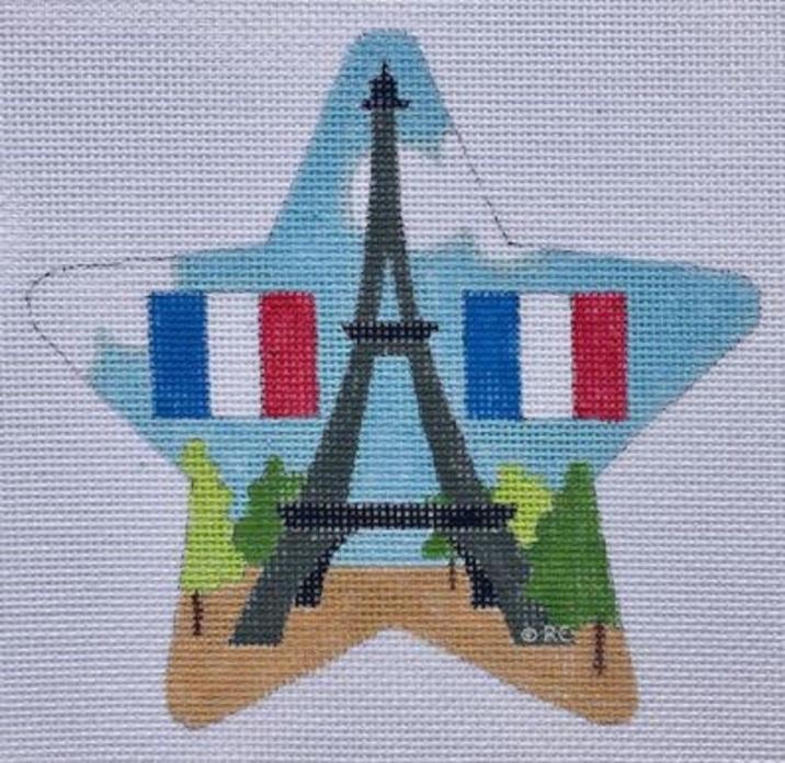 Needlepoint Handpainted Raymond Crawford Christmas FRANCE Star 5