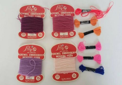 10 Lot Crewel Embroidery Mending Yarn 4 Lily 100% Virgin Wool Yarn